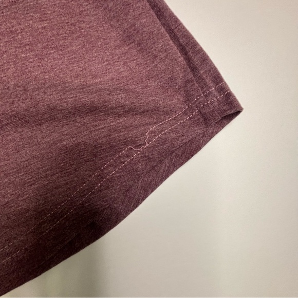 Purple Short Sleeve Henley Shirt - Picture 4 of 4